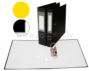 Mape reistrs 50/A4 apkalts PP+balta plve, dzeltens, Osiris